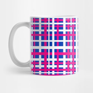 Blue & Pink Interlocking Stripes Mug